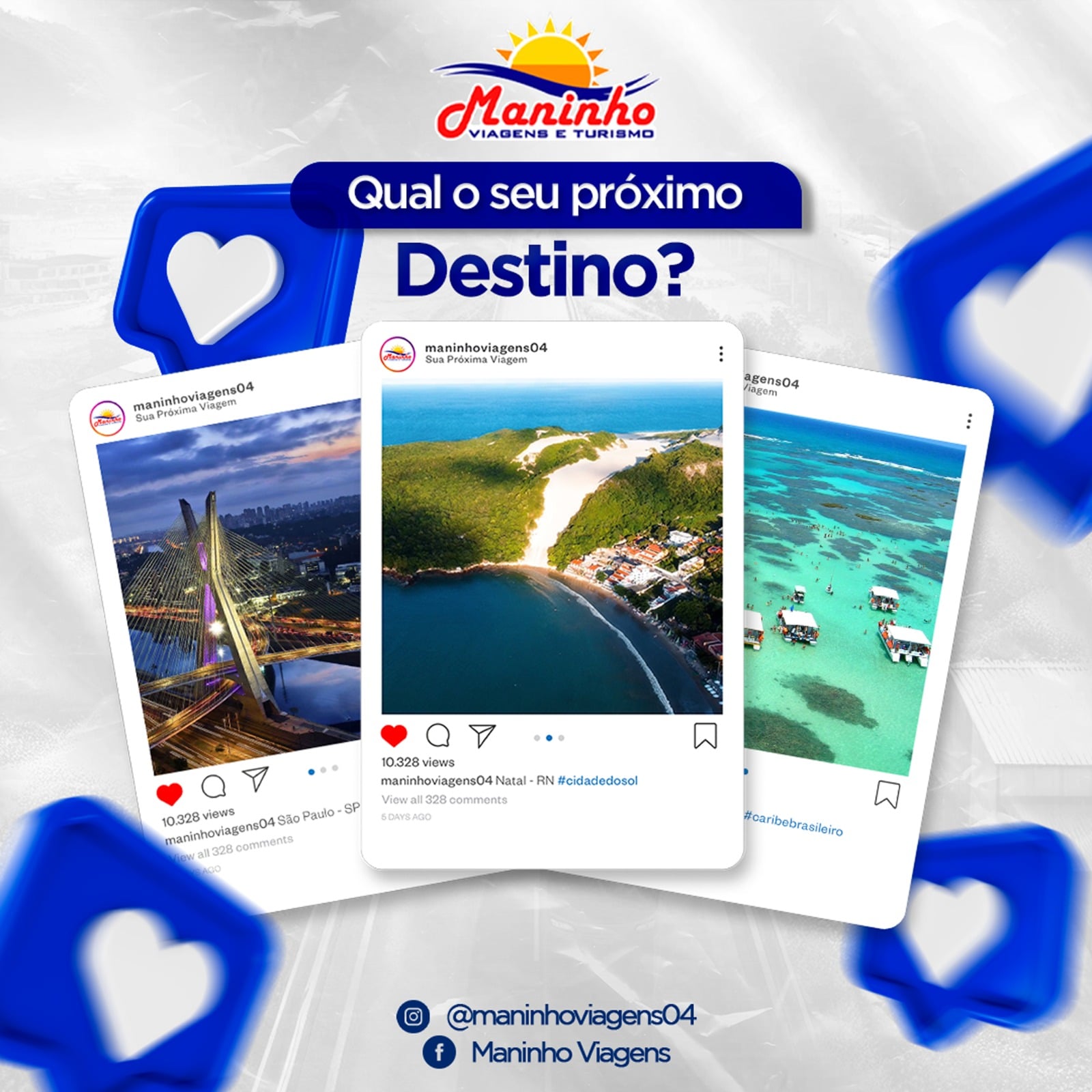 Ônibus da Maninho Viagens em viagem pelo Brasil