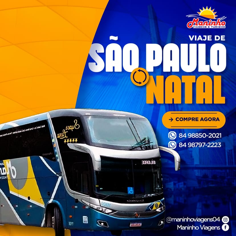 Viagem de ônibus São Paulo - Natal - Maninho Viagens